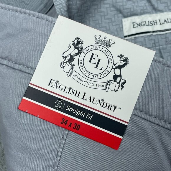 English Laundry Straight Fit Light Gray Pants 34x30 a1012 - Picture 5 of 7